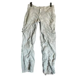 Vintage Y2K Hollister Low Rise Baggy Cargo Jeans Green Woman’s Size XS